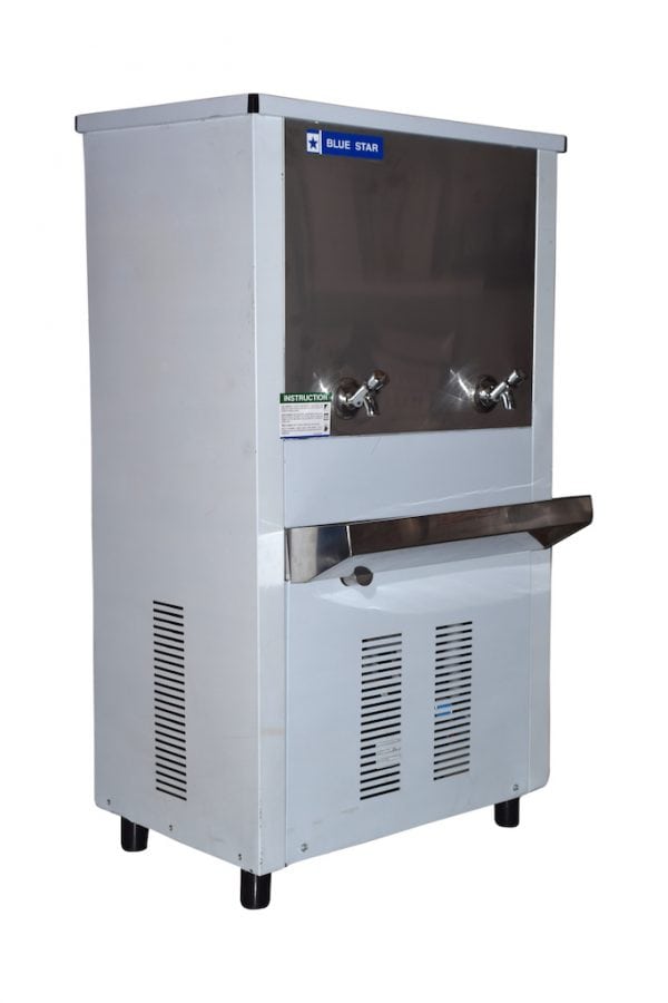 Model- SDLX6080B Storage Capacity- 80 liters Cooling Capacity- 60 liters Food Grade SS Tank and Body No of Taps- Two Dimensions (W*D*H) - (665*480*1210) mm Weight- 47 kg No of glasses per hour with comfortable drinking water- 300 Refrigerant- R22 Type of Compressor- RECIP Faster Cooling Silent Operations Nationwide Blue Star Network for prompt service Eco Friendly Refrigerant Power Saving PUF Insulation Externally mounted thermostat to set water temperature